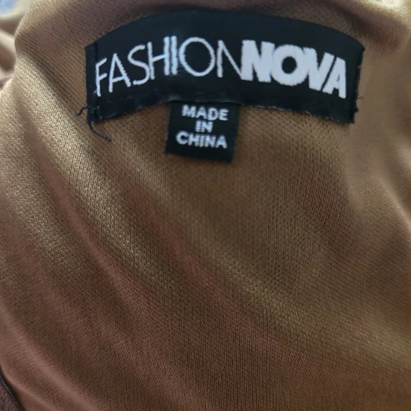 Fashion Nova Never Complicated Faux Leather Corset Plus Top Brown ~ Size 2X - Picture 6 of 10